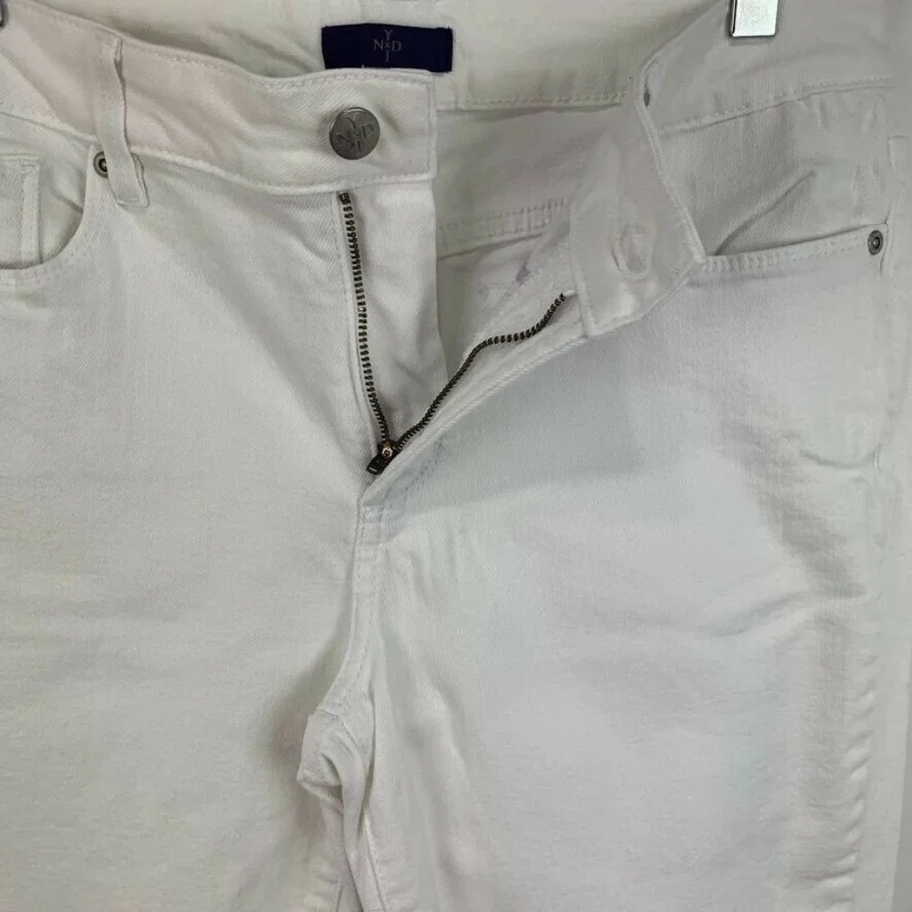 NYDJ White Jeans Lift Tuck Technology Not Your Daughter's Jeans Cotton‎ Blend 6